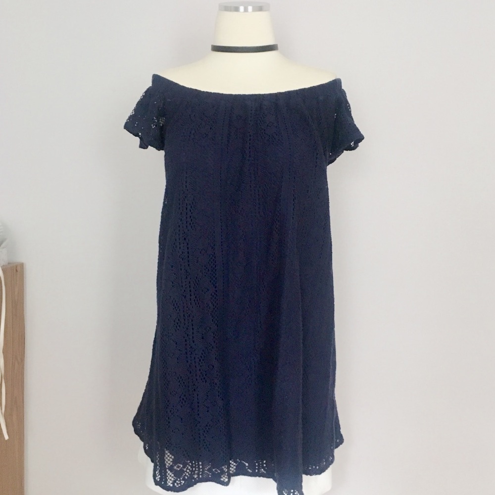 Woolrich A-Line cute off the shoulder navy top 2XL